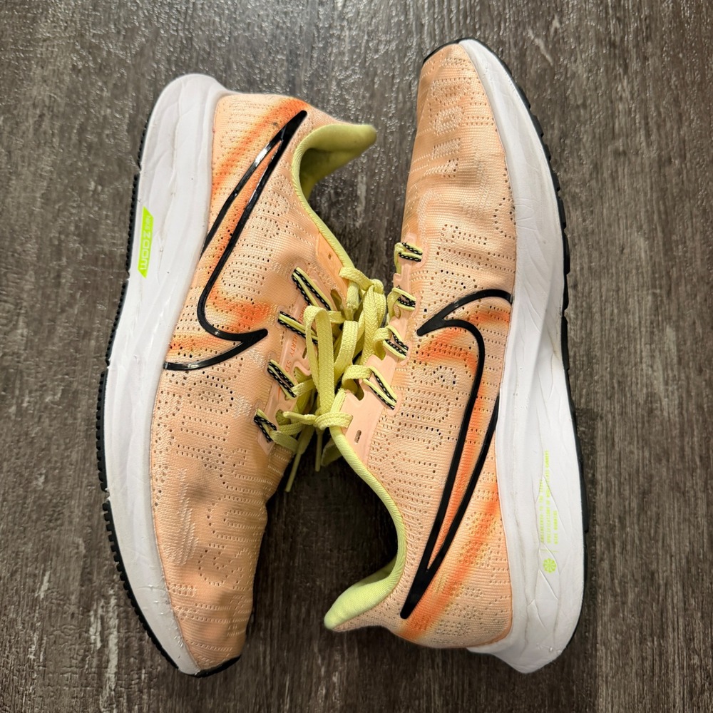 Nike Air Zoom Pegasus 37 Women Peach Yellow Running Shoes Sz 9